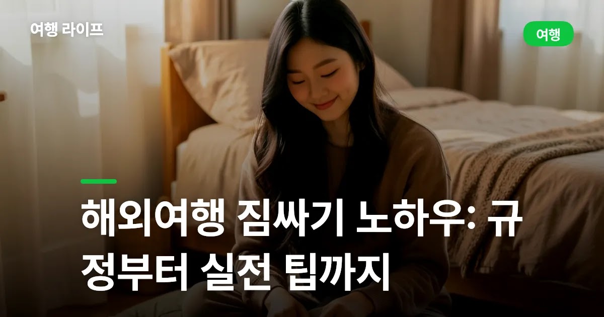 해외여행 짐싸기 노하우: 규정부터 실전 팁까지