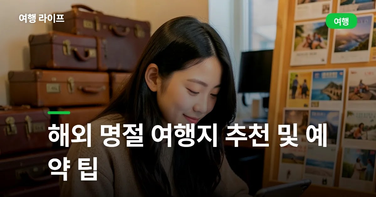 해외 명절 여행지 추천 및 예약 팁