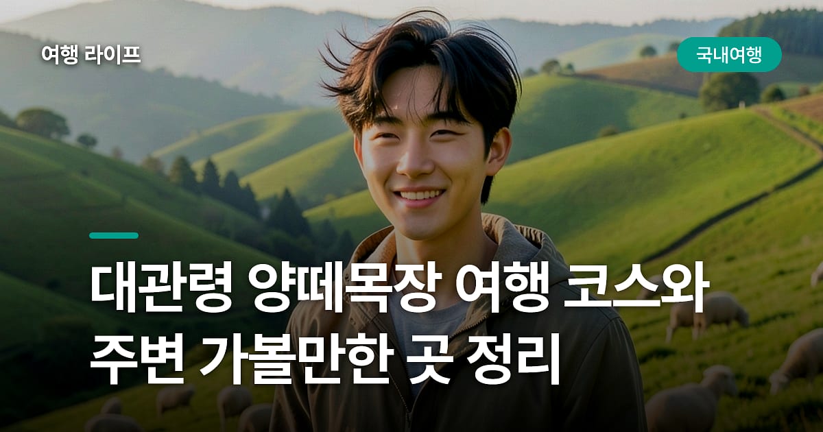 대관령 양떼목장 여행 코스와 주변 가볼만한 곳 정리