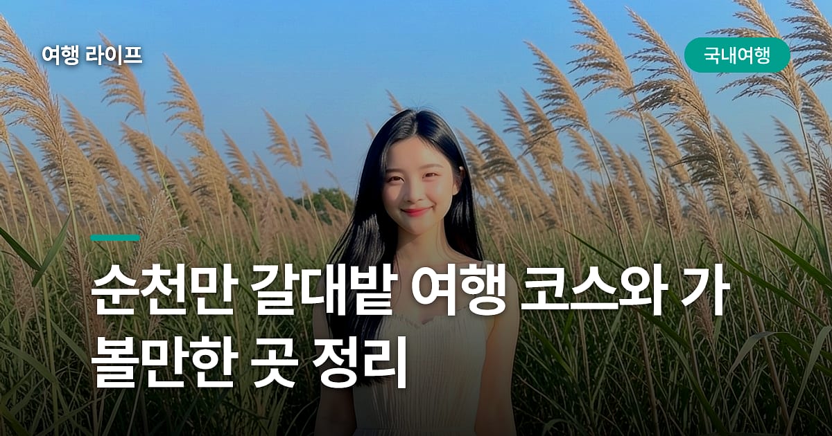순천만 갈대밭 여행 코스와 가볼만한 곳 정리
