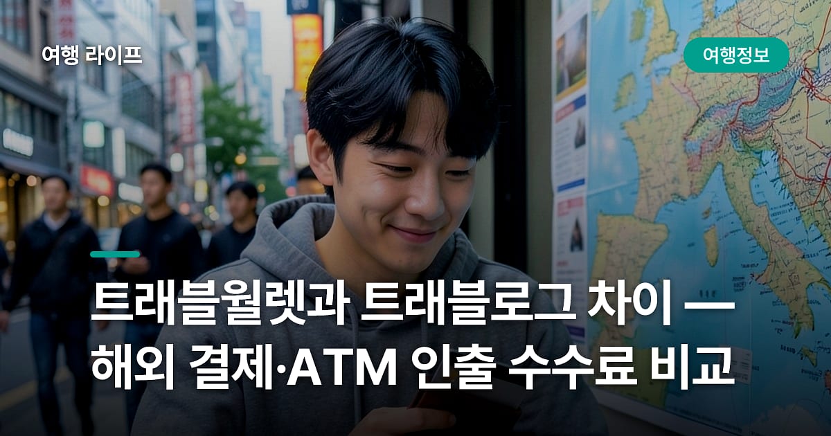 트래블월렛과 트래블로그 차이 — 해외 결제·ATM 인출 수수료 비교